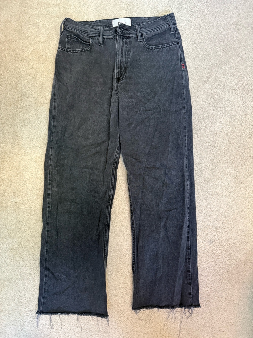 BDG Black Skinny Jeans with Raw Frayed Hem